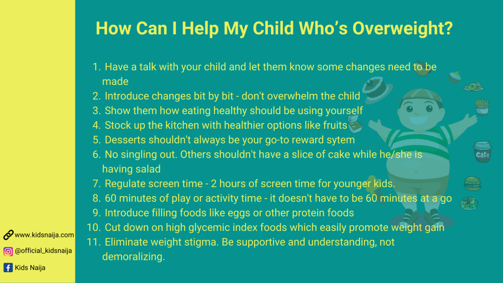 how to manage weight gain in children