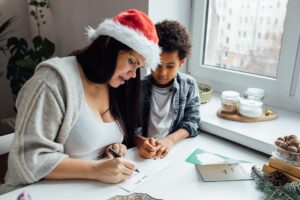 writing down resolutions with your child