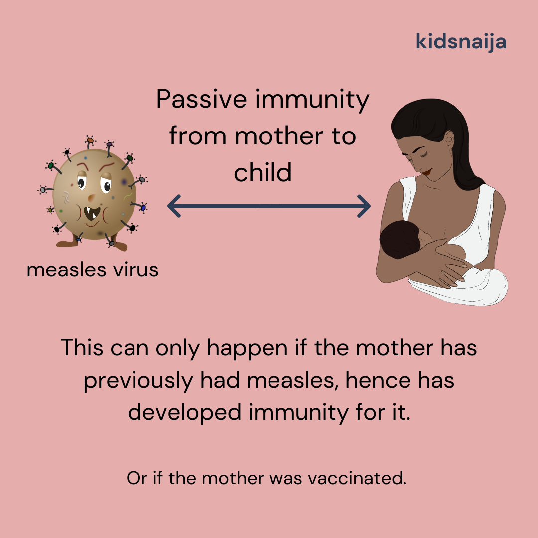 passive immunity from mother to child